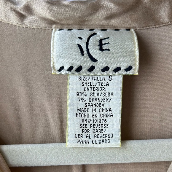 ICE Silk Long Sleeve Button Down Blouse - Picture 2 of 4